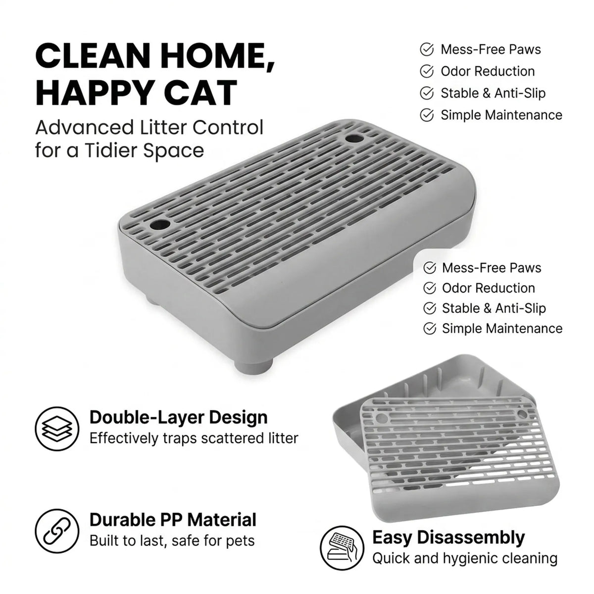 Tapis Attrape-Litière Chat
