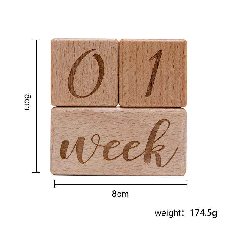Blocs Étapes Bébé en Bois