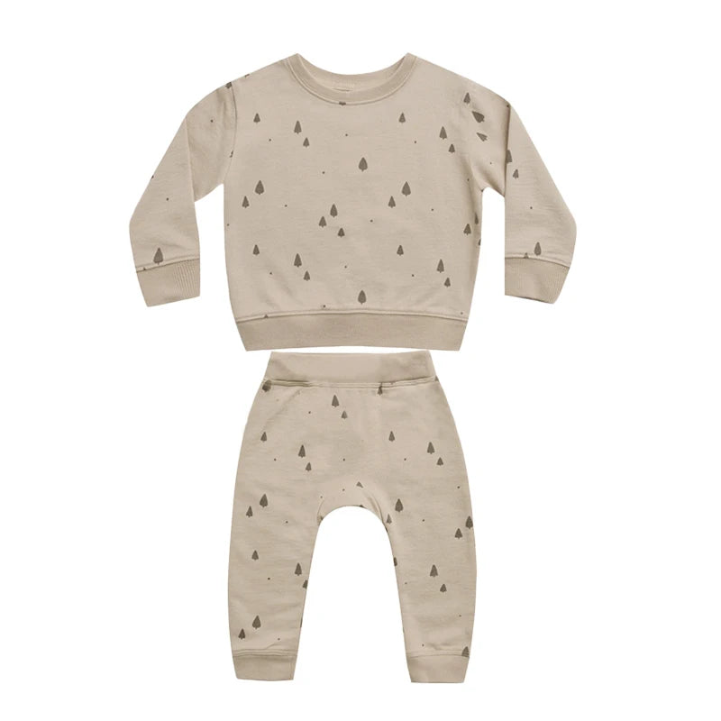 Baby Clothes Set Cartoon Print Soft Cotton Hoodies Tops And Pants 2 Pcs Newborn Girls Boys Sweatshirt Suit Baby Clothing