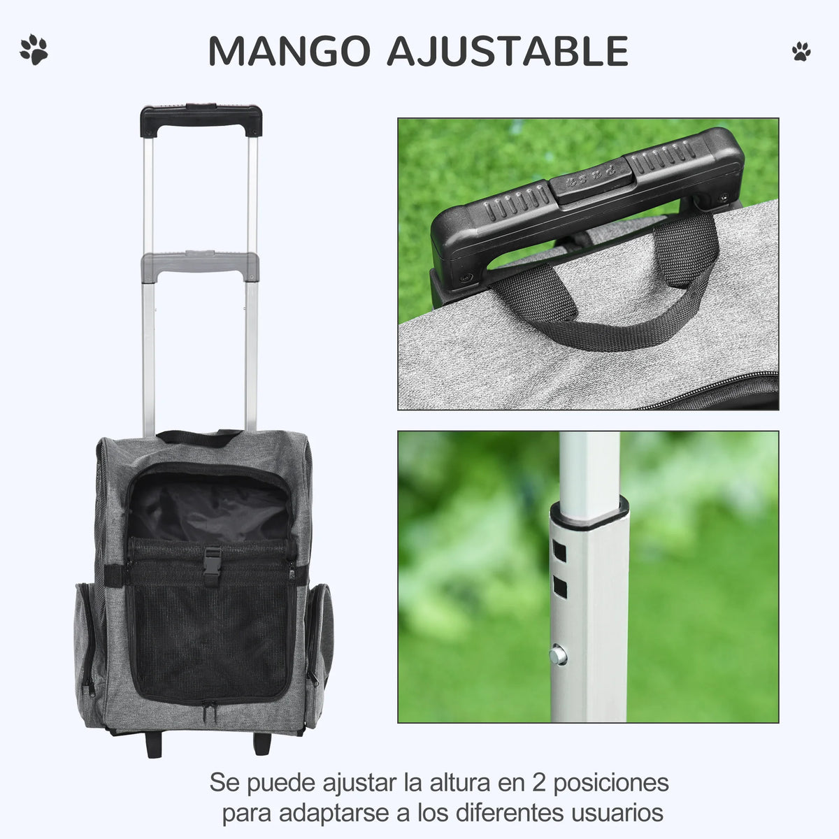 Chariot 2-en-1 Pour Animaux