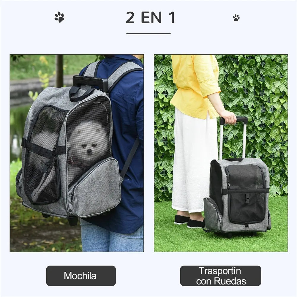 Chariot 2-en-1 Pour Animaux