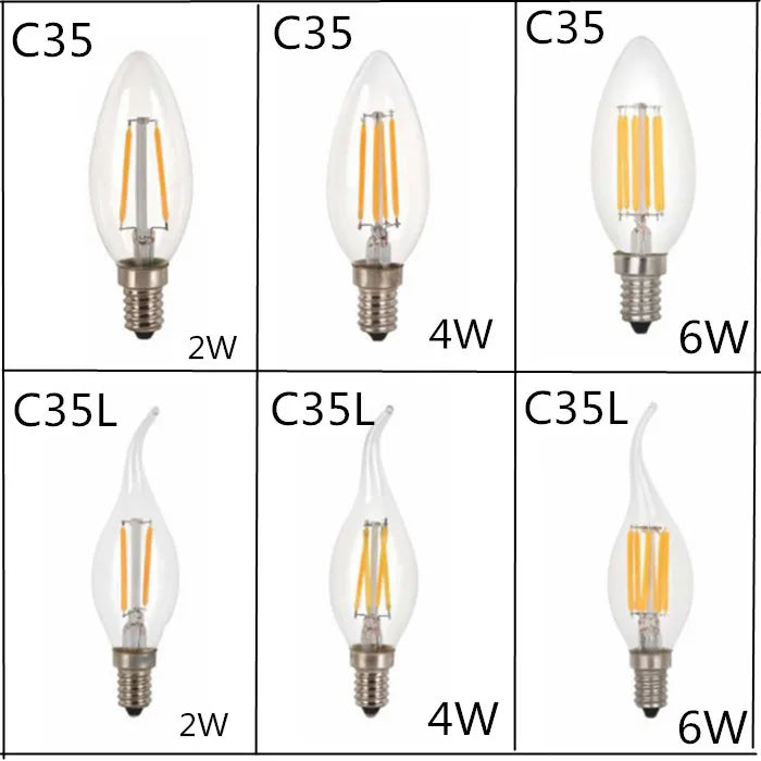 Ampoules LED Filament C35
