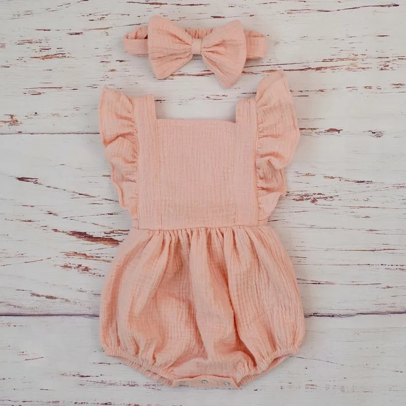 Barboteuse Bébé Rose Poudré