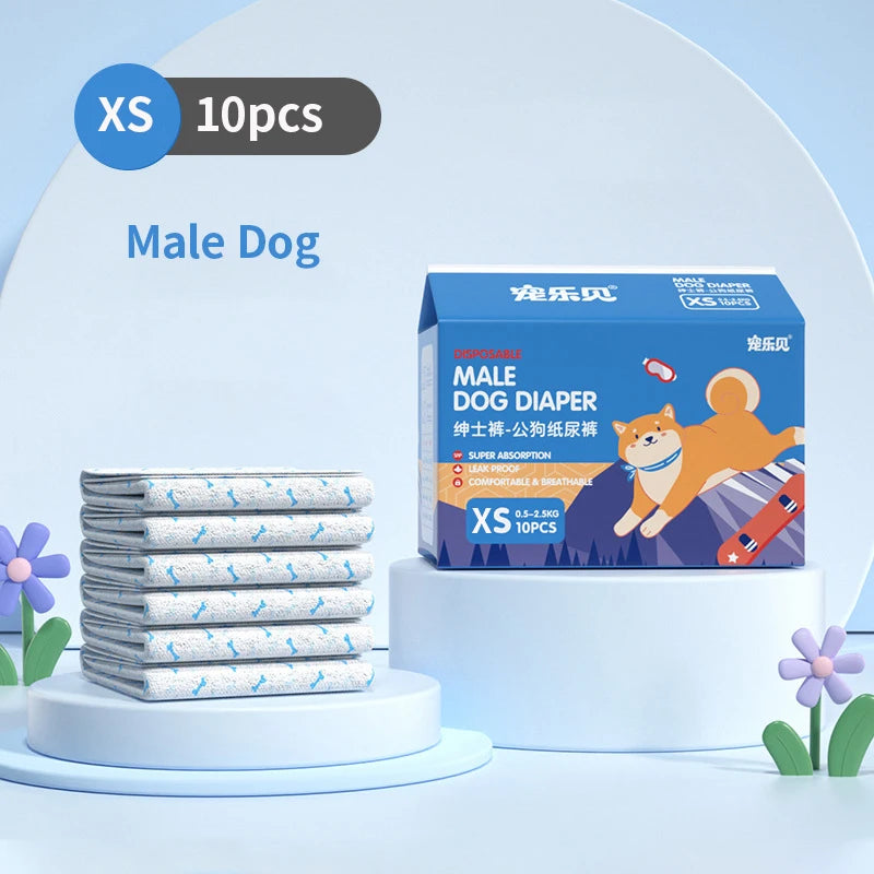 Couches Lavables Chien 10 Pièces