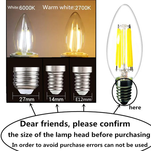 Ampoules LED Filament C35
