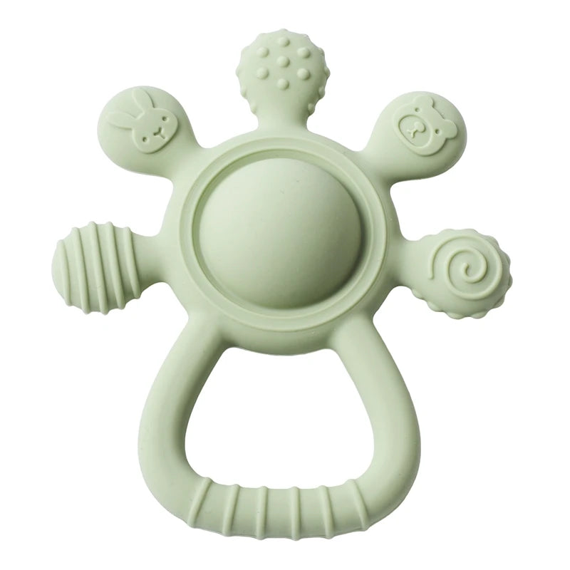 1PC Baby Silicone Teether Hand Grip To Mimic Finger Shape Rattle Toy Crib Comfort Toy Teething Toy For Newborns No BPA Baby Gift