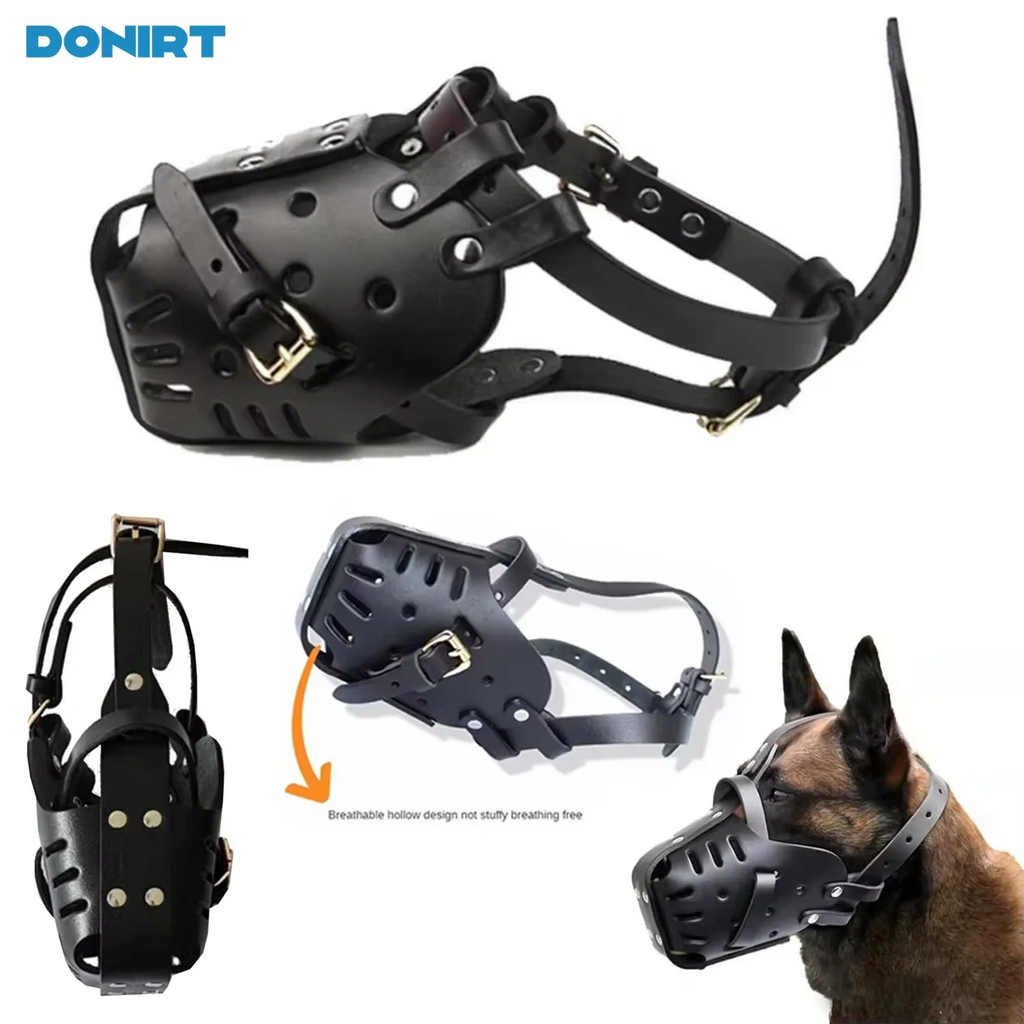 Muselière Chien Cuir Respirante
