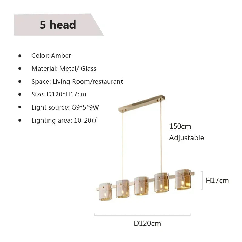 Suspension Verre Fumé Ambre