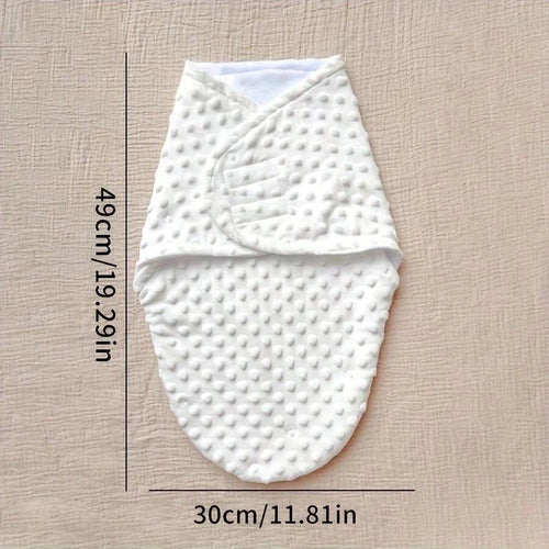 1Pc Baby Dotted Swaddle Blanket, Newborn Anti-Startle Swaddle, 3D Dotted Fleece Swaddle Wrap, Soft Touch for Sleep Aid, Warm and Skin-Friendly Soothing Newborn Sleeping Bag