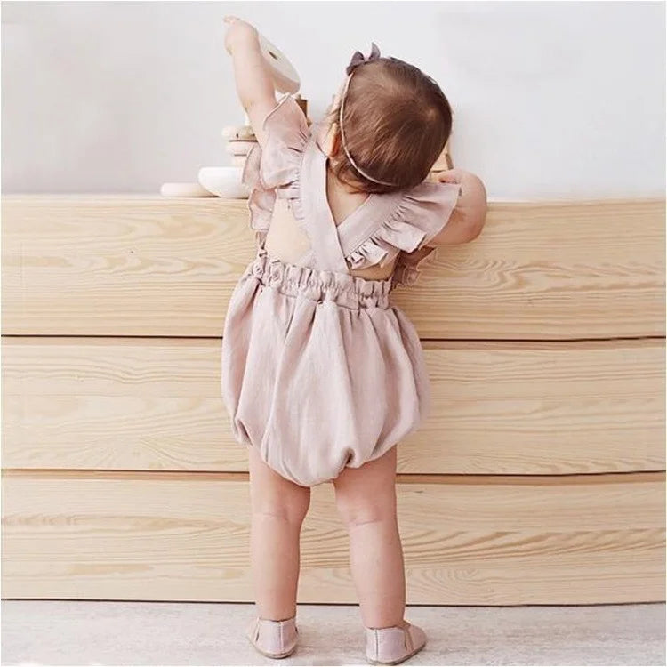 Barboteuse Bébé Rose Poudré