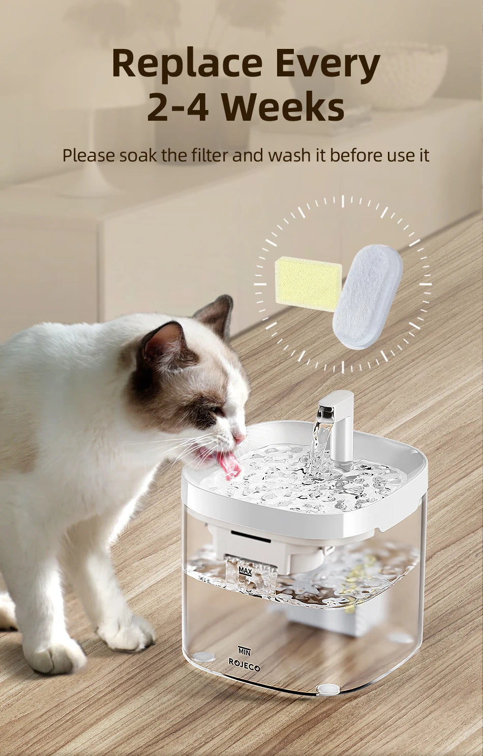 Filtre Fontaine À Eau ROJECO