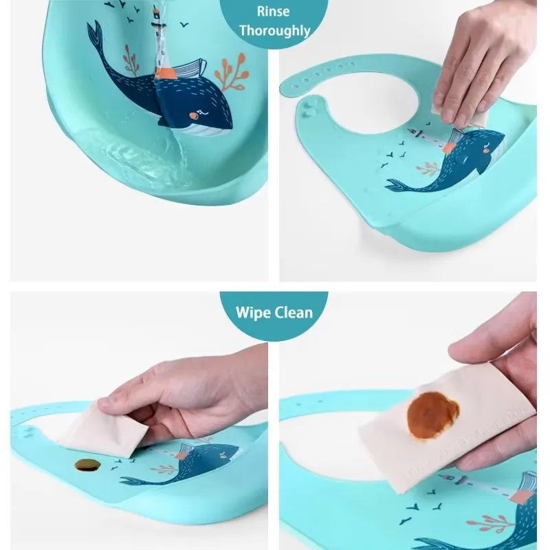 Bavoir Silicone Anti-Taches