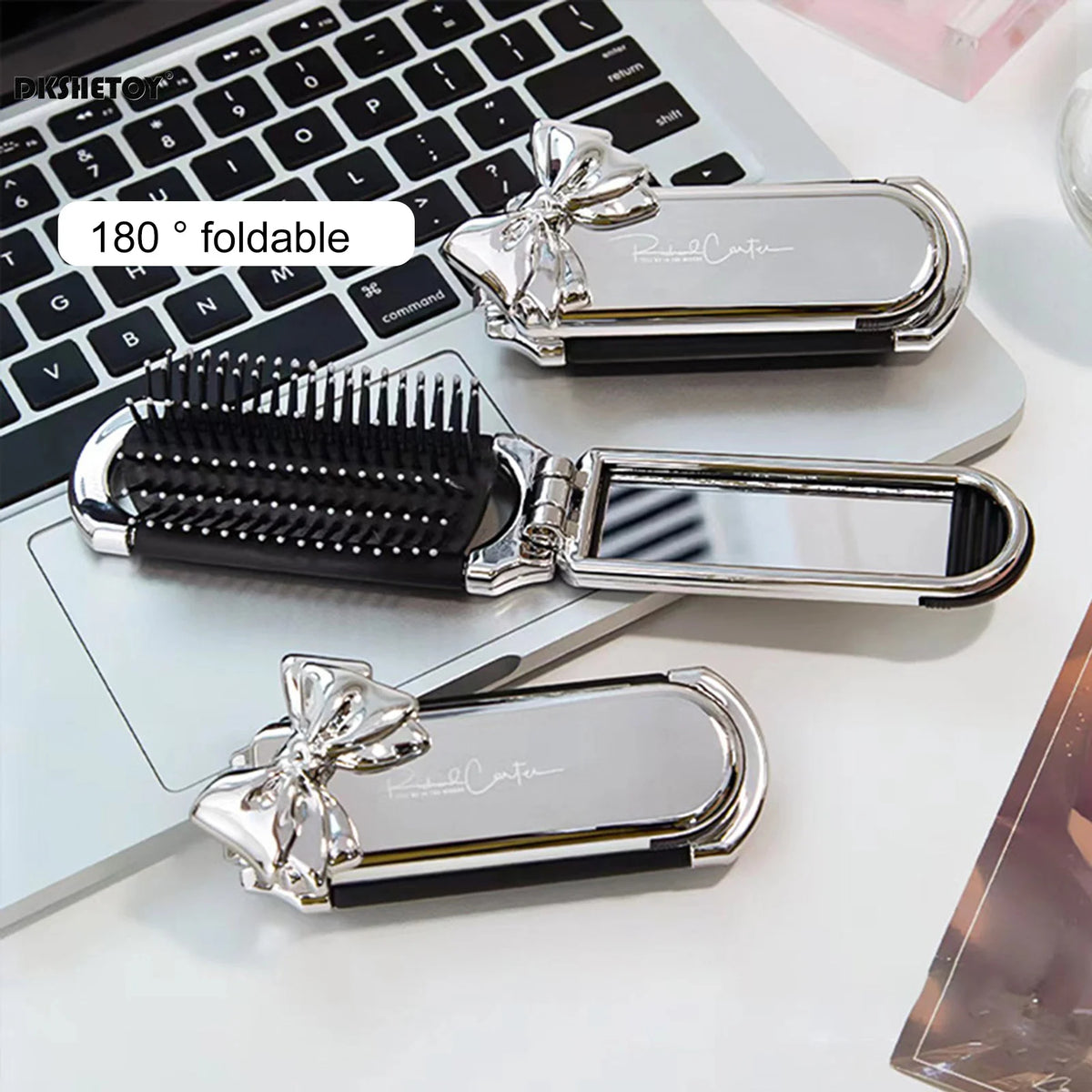 Miroir Peigne Pliable de Voyage