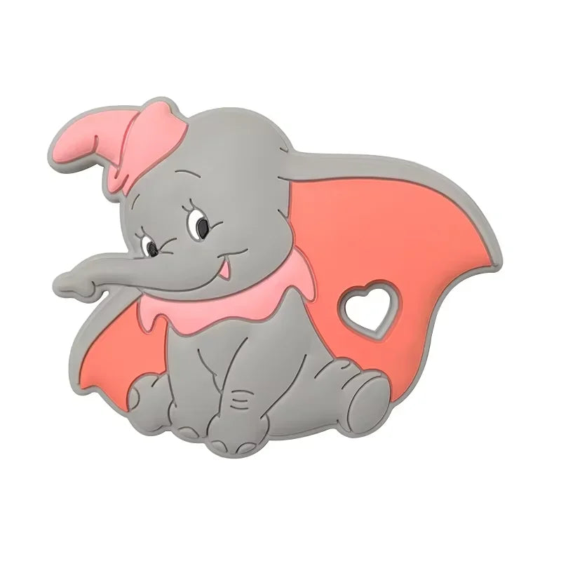 1pcs Silicone Cartoon Baby Teether Rodent Teething Toys Chewable Animal Beads Baby Products Nursing Gift DIY Pendant Necklace