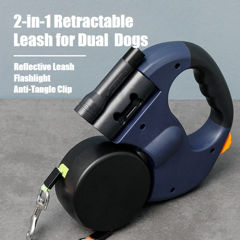Laisse Double Chien 2-en-1
