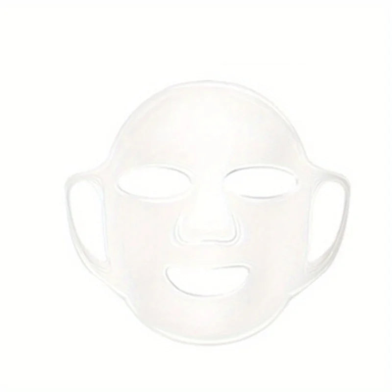 Silicone mask cover, ear-mounted fixed mask to moisturize and absorb essence, reusable facial care tool