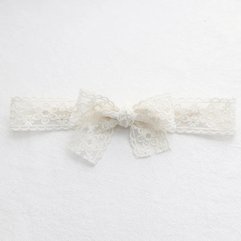 Bandeau Bébé Nœud Dentelle