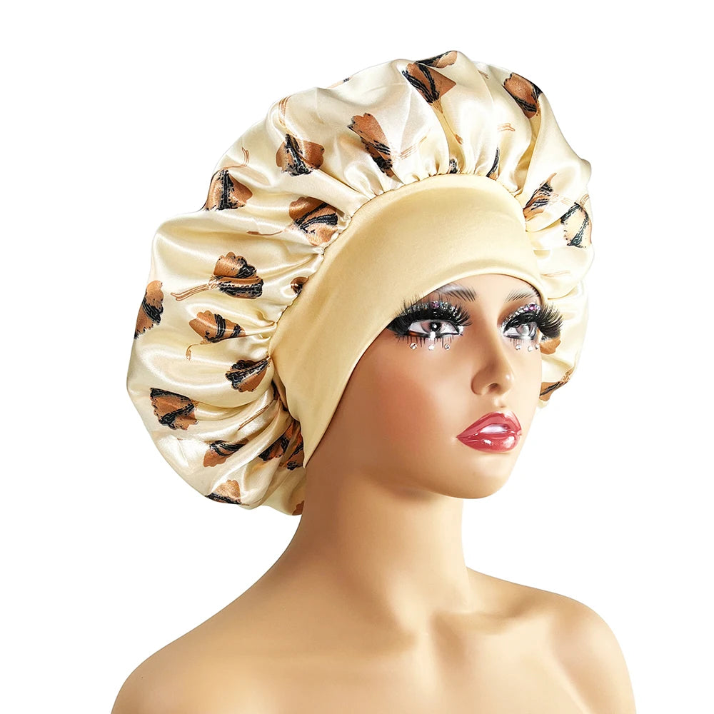 Bonnet Satin Floral XXL