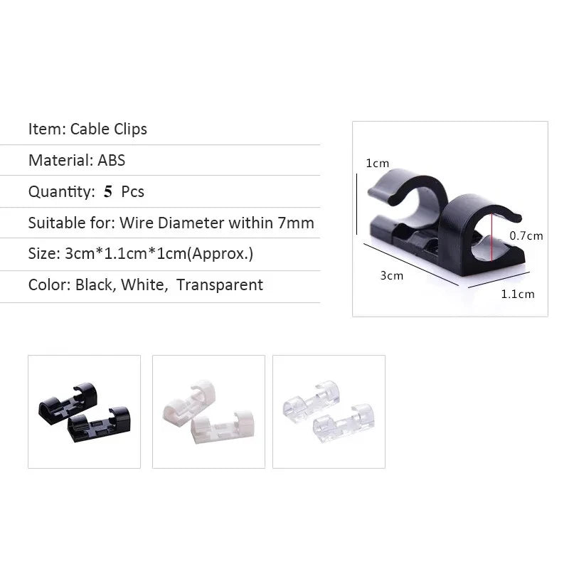 Clips Organise-Câbles Bureau