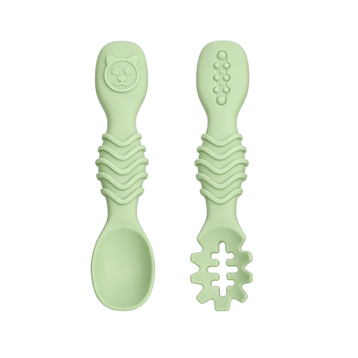 2pcs Silicone Baby Spoon Set, Stylish Minimalist Design, Baby Feeding Accessory, Dishwasher Washable, Ideal Baby Gift