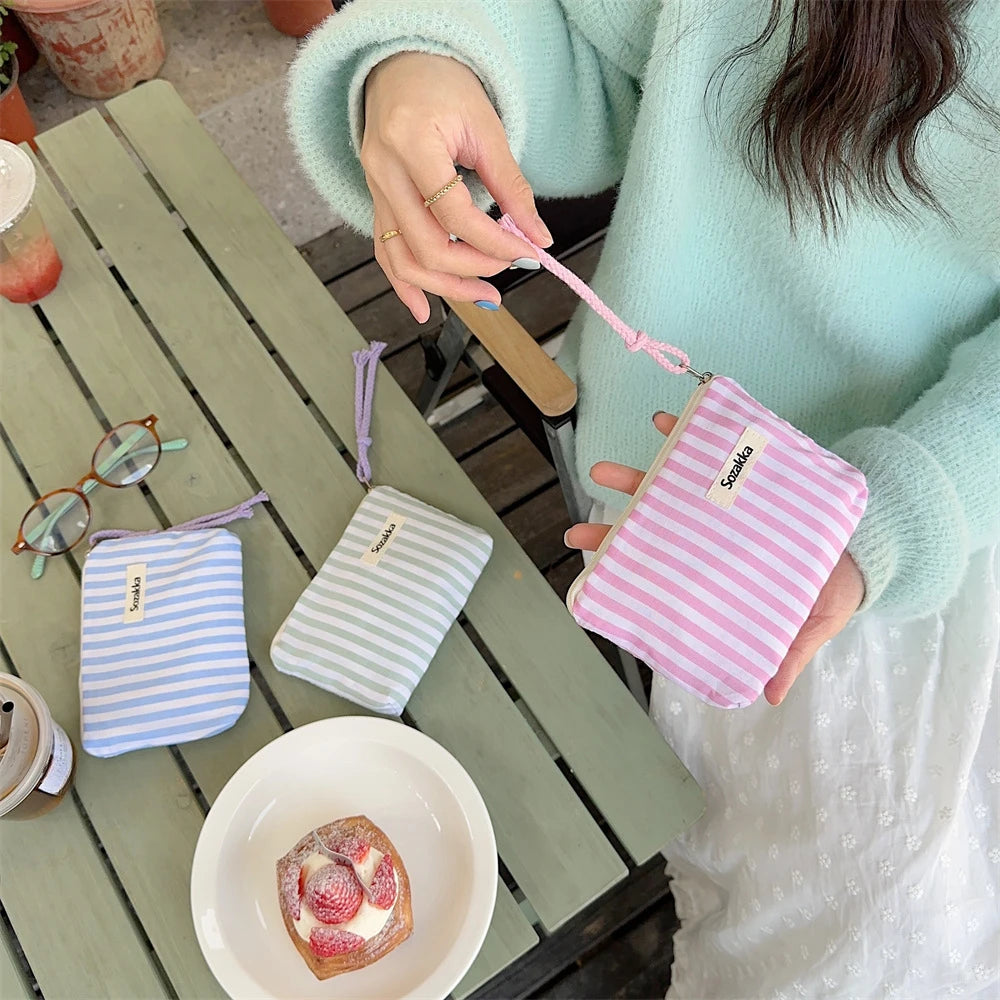 Mini Trousse Beauté Rayée