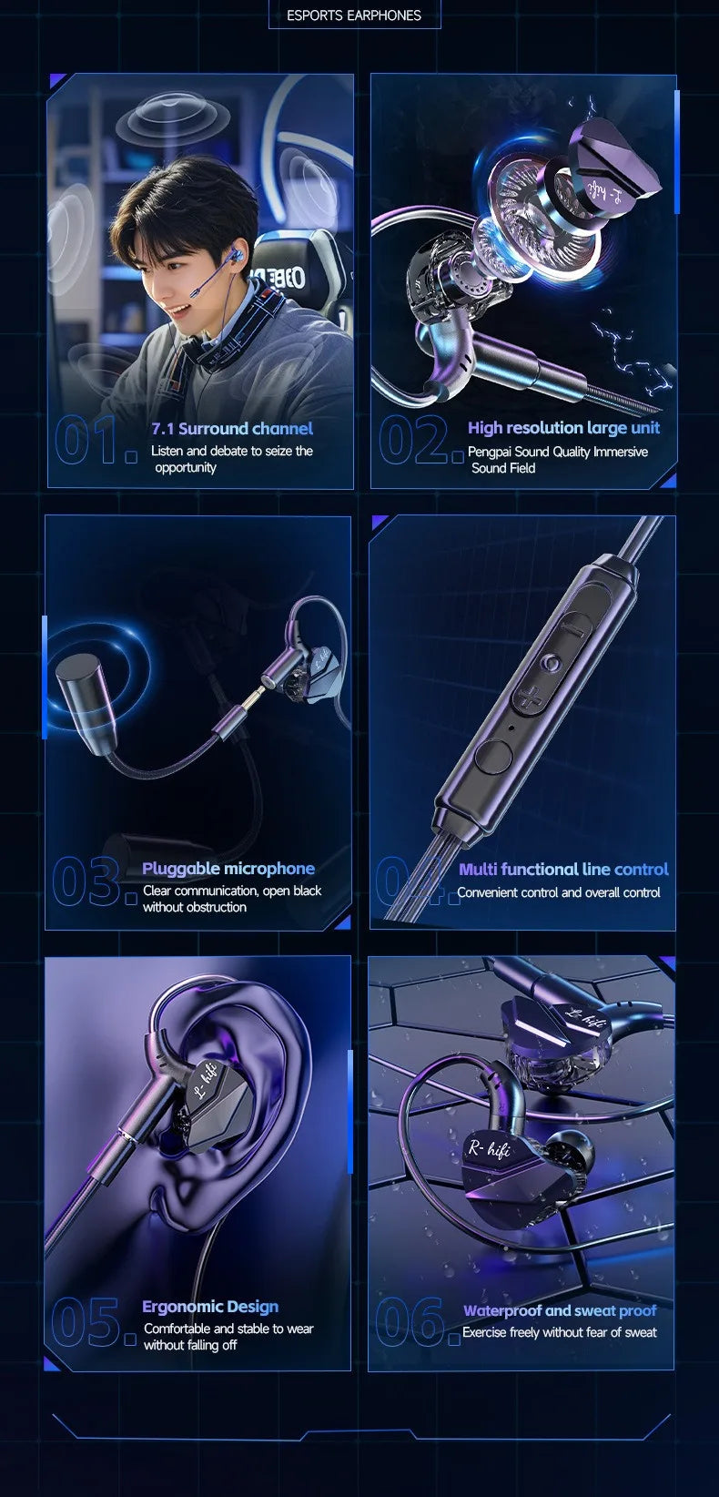 Écouteurs Gaming 7.1