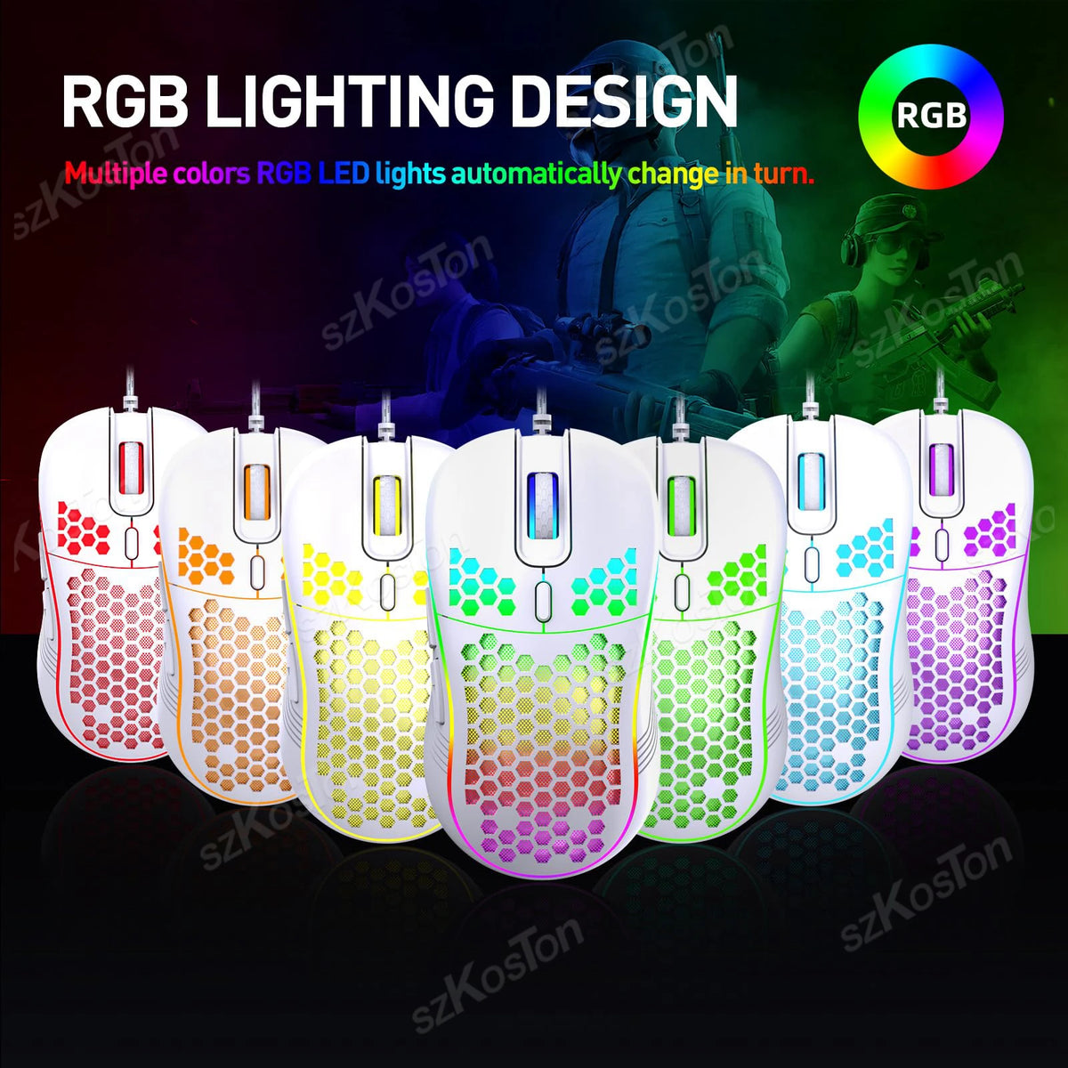 Souris Gaming Honeycomb RGB