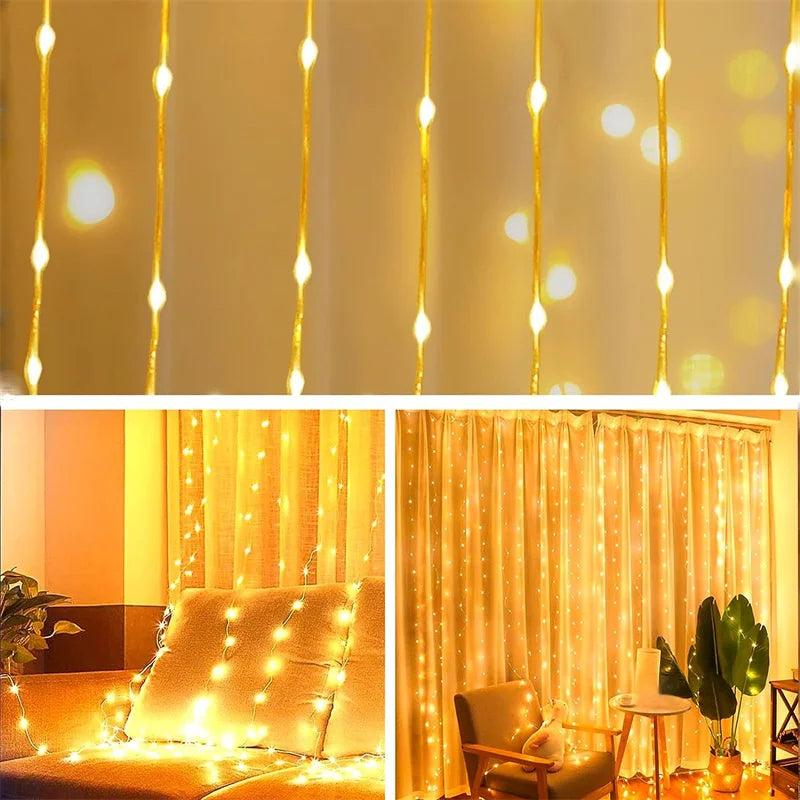 Guirlande Rideau LED Maison
