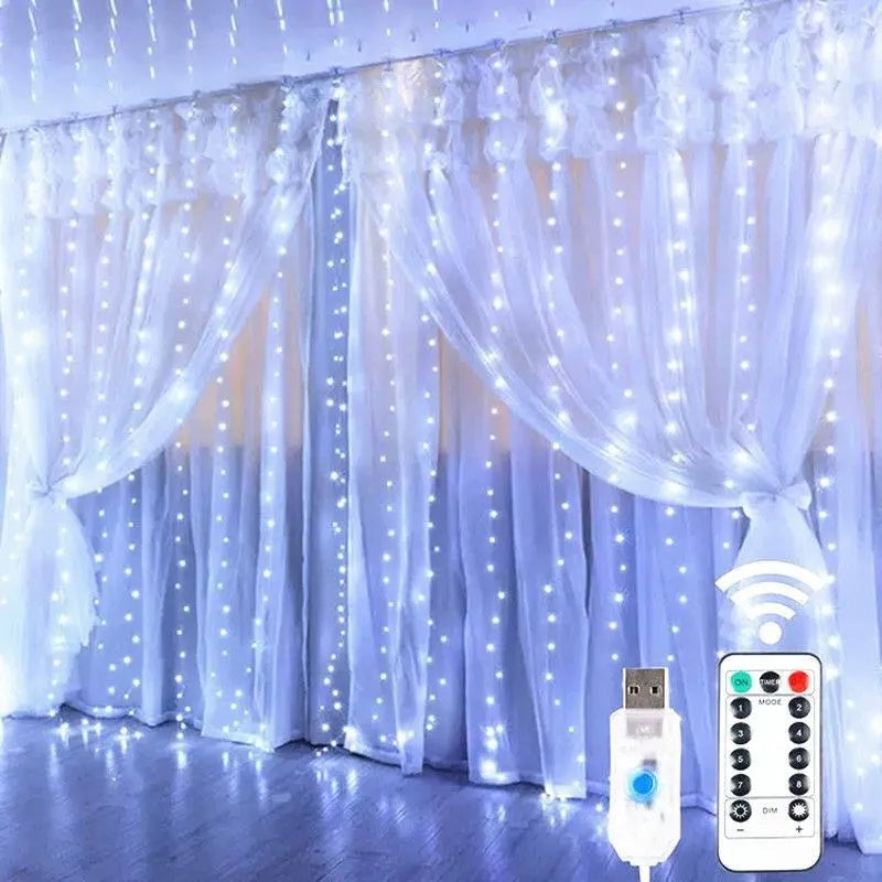 Guirlande Rideau LED Maison