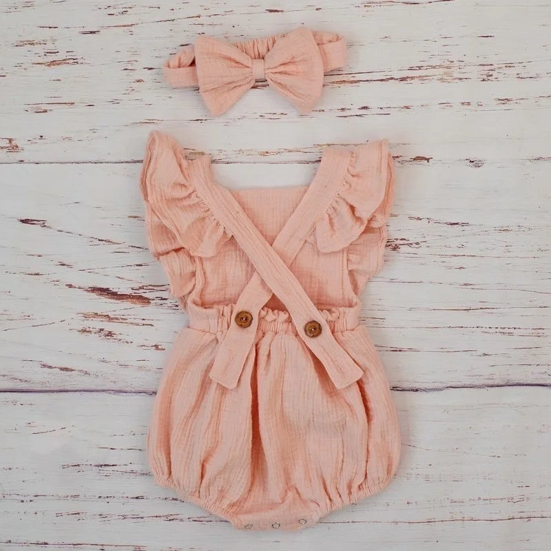 Barboteuse Bébé Rose Poudré
