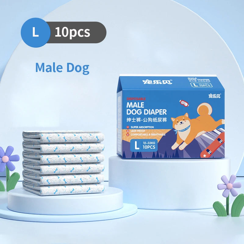 Couches Lavables Chien 10 Pièces