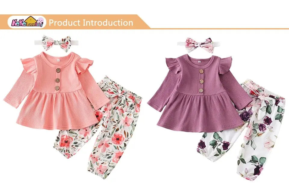 Ensemble Fleurie Bébé Fille