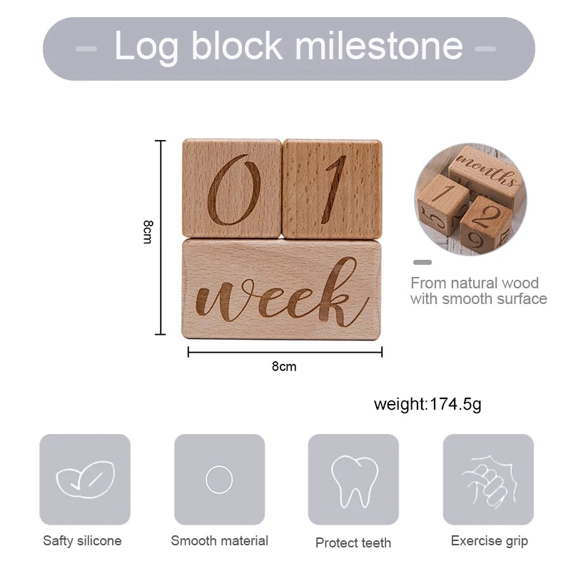 Blocs Étapes Bébé en Bois