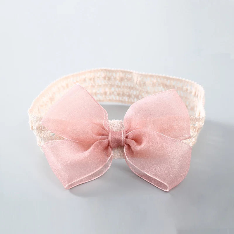 Bandeau Bébé Nœud Dentelle