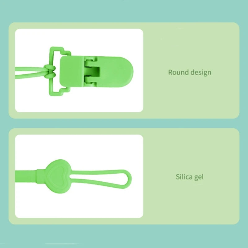 Baby Pacifier Teething Clip Silicone Chain Fastened Strap for Newborn Teether Chain Nipple Holder Nursing Accessories