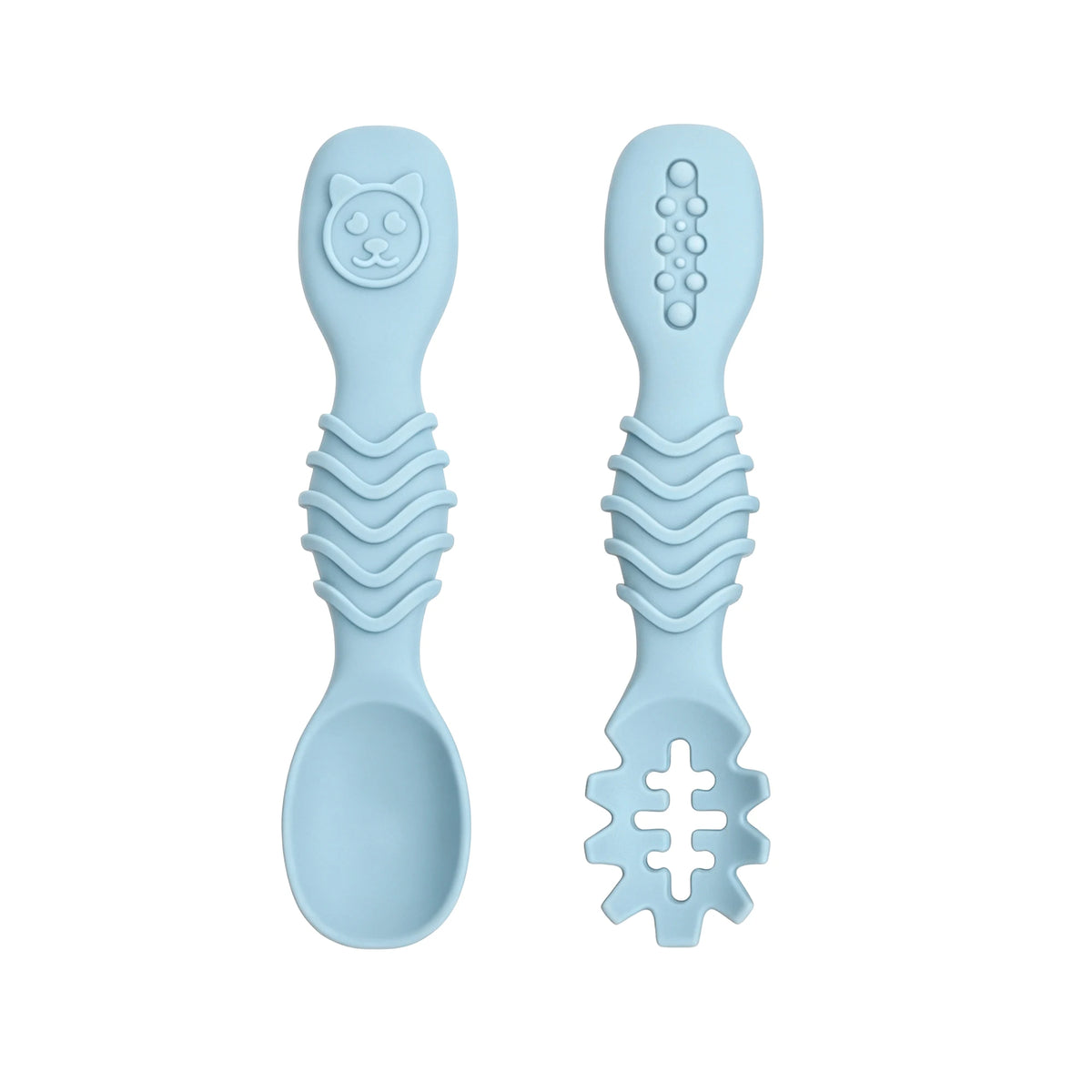 2pcs Silicone Baby Spoon Set, Stylish Minimalist Design, Baby Feeding Accessory, Dishwasher Washable, Ideal Baby Gift