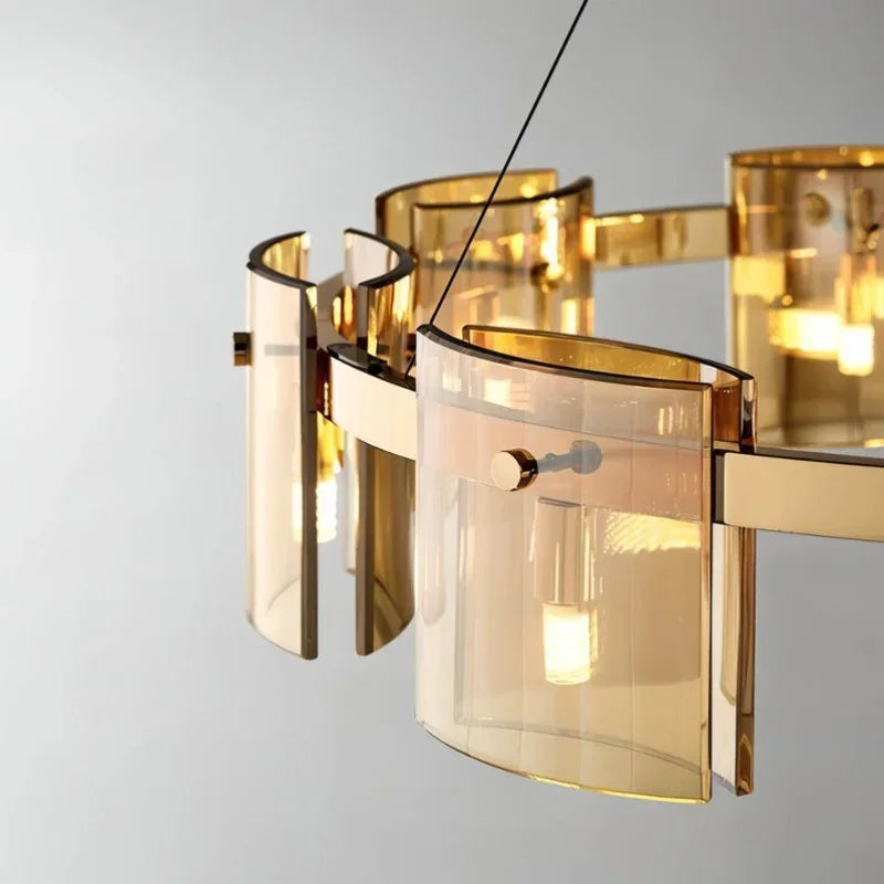 Suspension Verre Fumé Ambre