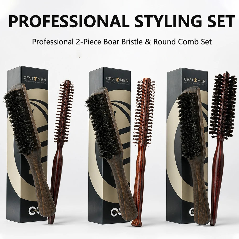 Brosse Volume Cheveux Bois