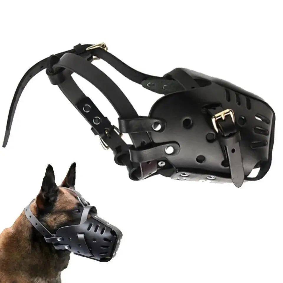 Muselière Chien Cuir Respirante