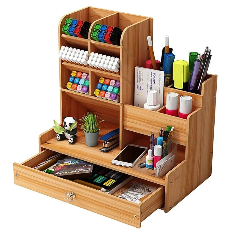 Organiseur Bureau Bois Élégant