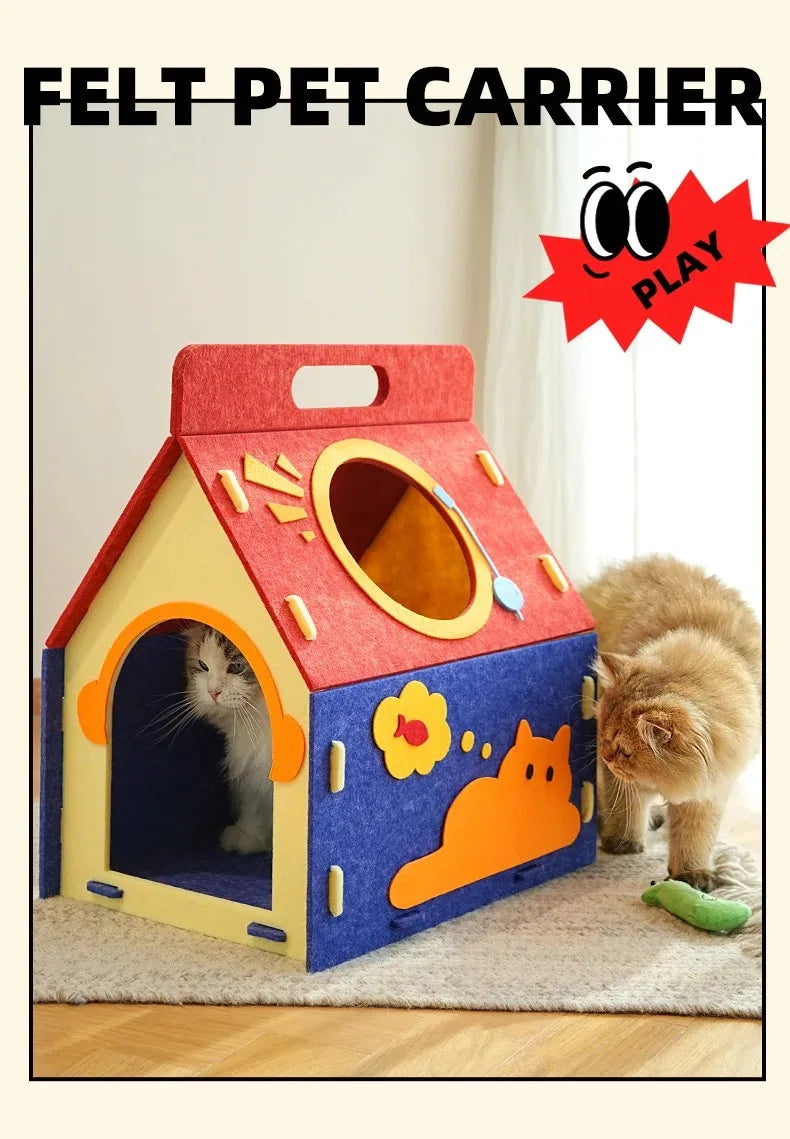 Maison Litière Douillette Chat