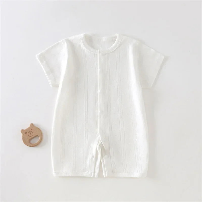 2026 Newborn Baby Clothes Boy Girl Infant Clothing Rompers Summer Short Sleeve Maternity Exit Bodysuit Sleepwear For New Born