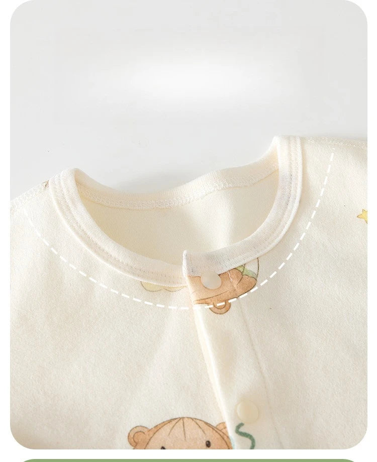 Baby Clothes Spring and Autumn Pure Cotton A-level Jumpsuit Newborn Soft Jumpsuit Baby Cotton Pajamas