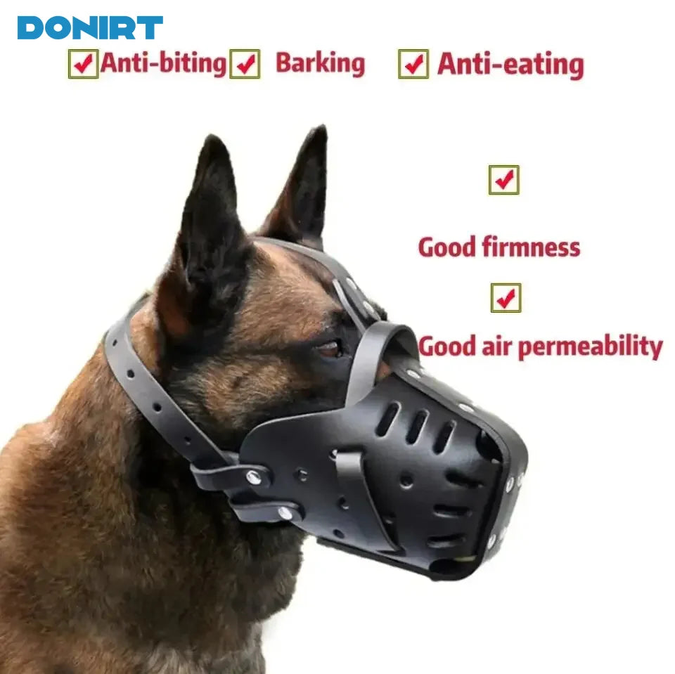 Muselière Chien Cuir Respirante