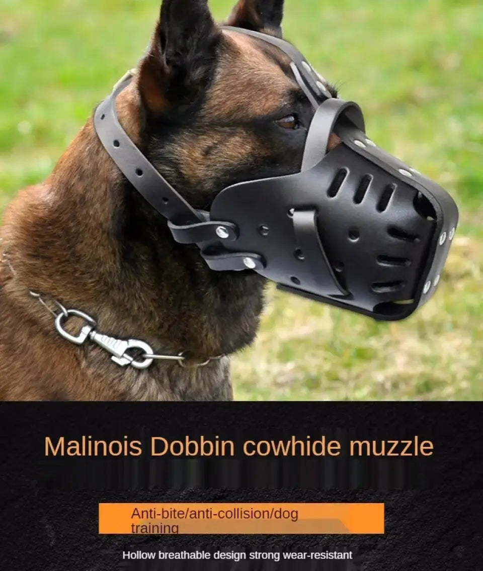 Muselière Chien Cuir Respirante