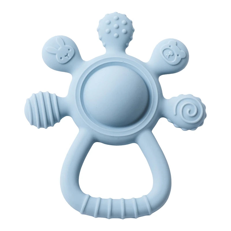 1PC Baby Silicone Teether Hand Grip To Mimic Finger Shape Rattle Toy Crib Comfort Toy Teething Toy For Newborns No BPA Baby Gift
