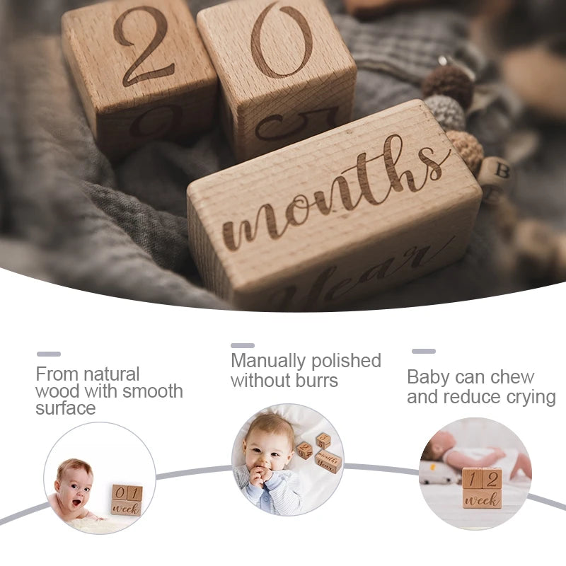 Blocs Étapes Bébé en Bois