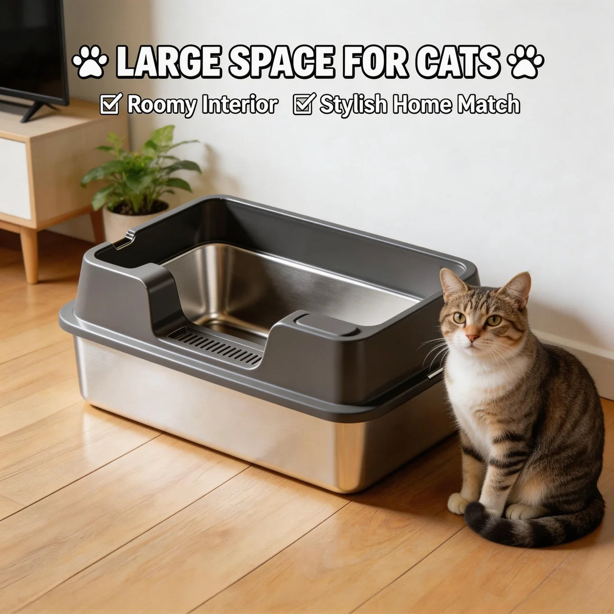 Litière Inox XL pour Chat