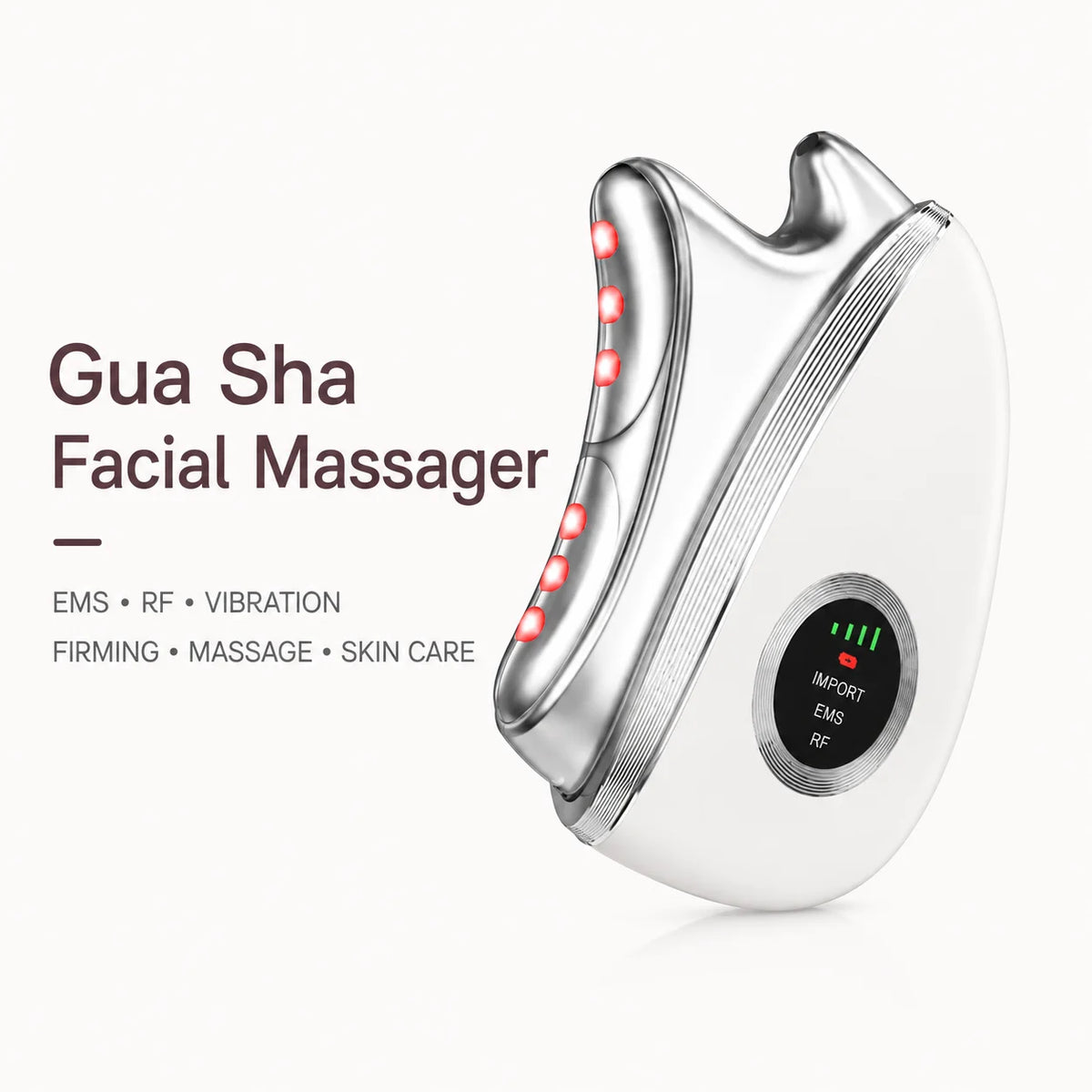 Electric Gua Sha Facial Massager with EMS RF LED Vibration Face Lifting Skin Tightening Anti Aging Beauty Device Skin Care Tool