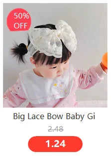 Bandeau Bébé Nœud Dentelle